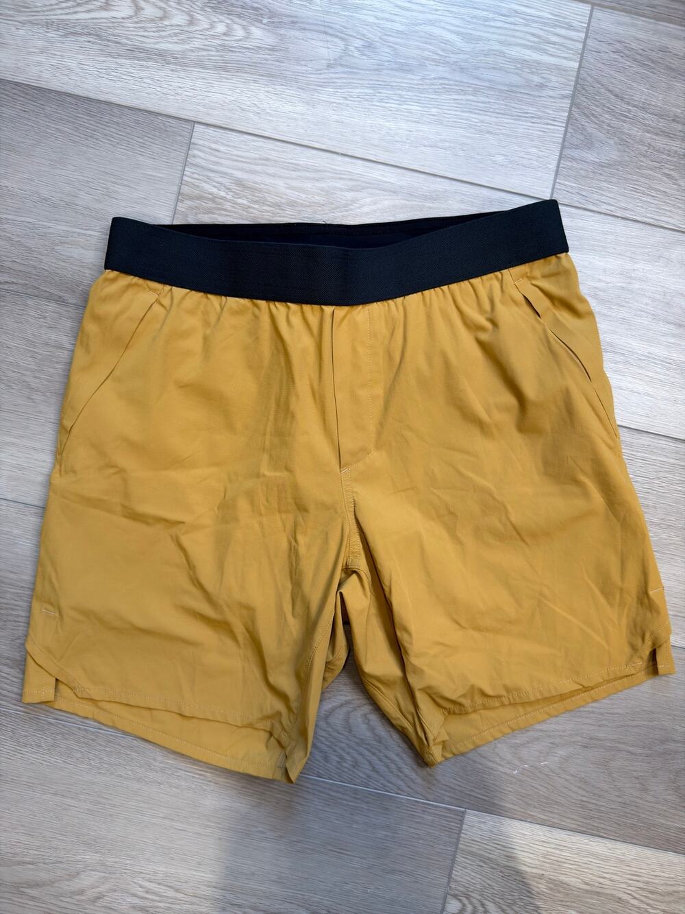 Ten Thousand Active Mustard Tactical Lined Nylon 7" Running Training Shorts M